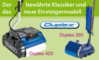 Duplex Reinigungsmaschinen - Das neue Einsteigermodell und der bew&auml;hrte Klassiker
