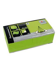 Fasana Zelltuchservietten 33 x 33 cm 3-lagig 1/4 Falz, lime green