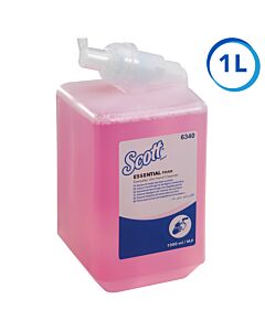 Scott Essential Schaum-Seife für die tägliche Verwendung – 1 Liter, rosafarbener Handreiniger