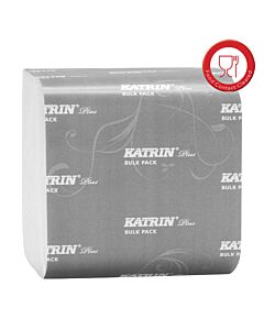 Katrin Plus Toilet Bulk Pack, 2-lagig, 300 Einzelblatt, Toilettenpapier