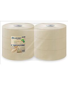 Lucart EcoNatural 350 Jumbo Toilettenpapier, 2-lagig, 8,5 cm x 350 m, 6 Rollen