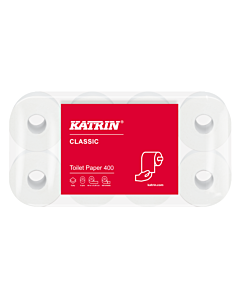 Katrin Classic Toilet 400, 2-lagig, 400 Blatt/Rolle, Toilettenpapier, 42 Rollen