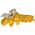 Nitrilhandschuh gelb, Größe 8, teilbeschichtet mit Strickbund